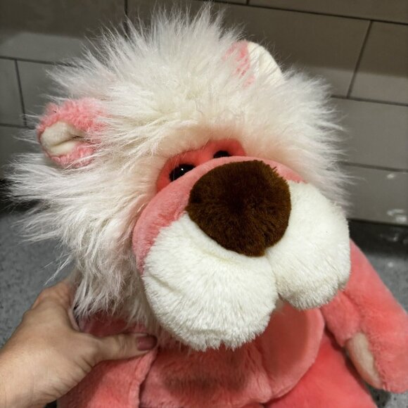 Rare Hard To Find Vintage 24K Polar Puff Playtalkin' Zollie Puppet Pink Lion - Picture 9 of 9